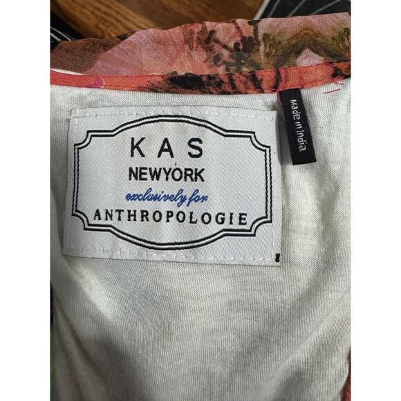 KAS New York x Anthropologie Floral Racerback Tank Top Size S - Picture 4 of 6